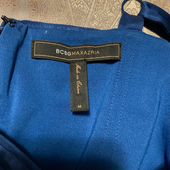 Blue BCBG Maxazria dress, size M. One shoulder - Picture 2 of 2